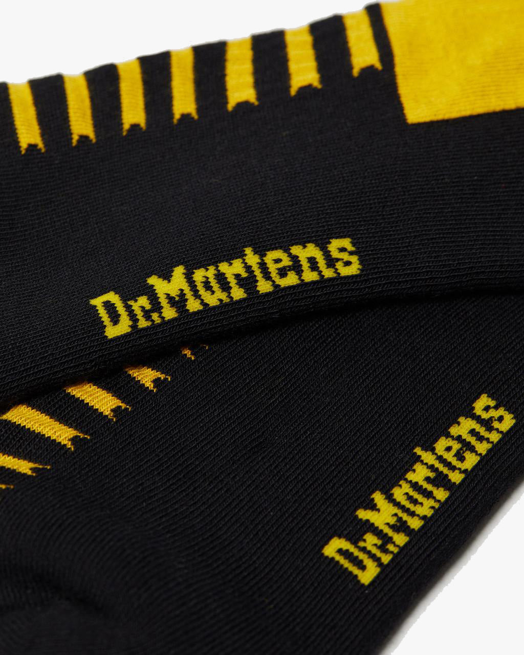 Dr Martens Double Doc Organic Cotton Blend Socks - Black / Yellow | Dr Martens Socks | JEANSTORE