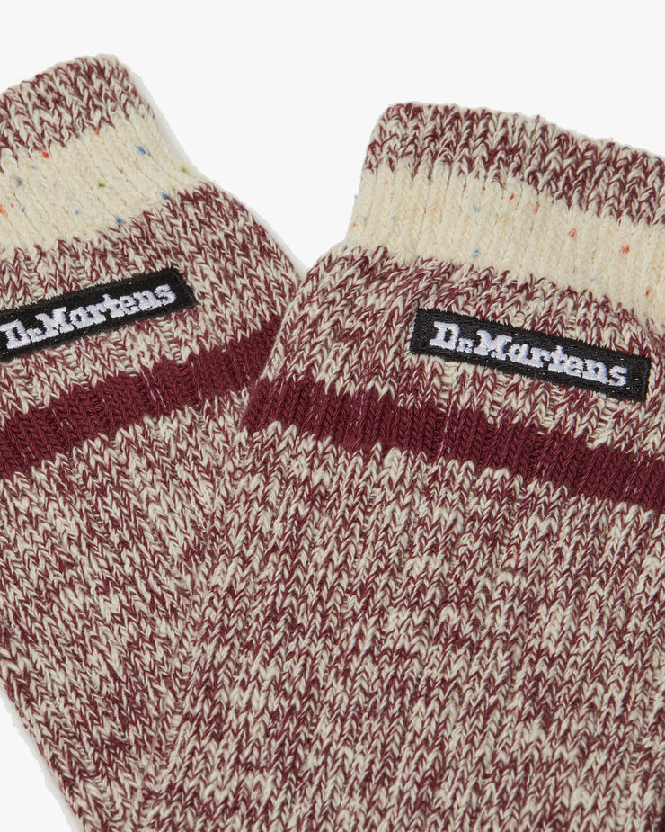 Dr Martens Organic Cotton Marl Socks - Oxblood | Dr Martens Socks | JEANSTORE