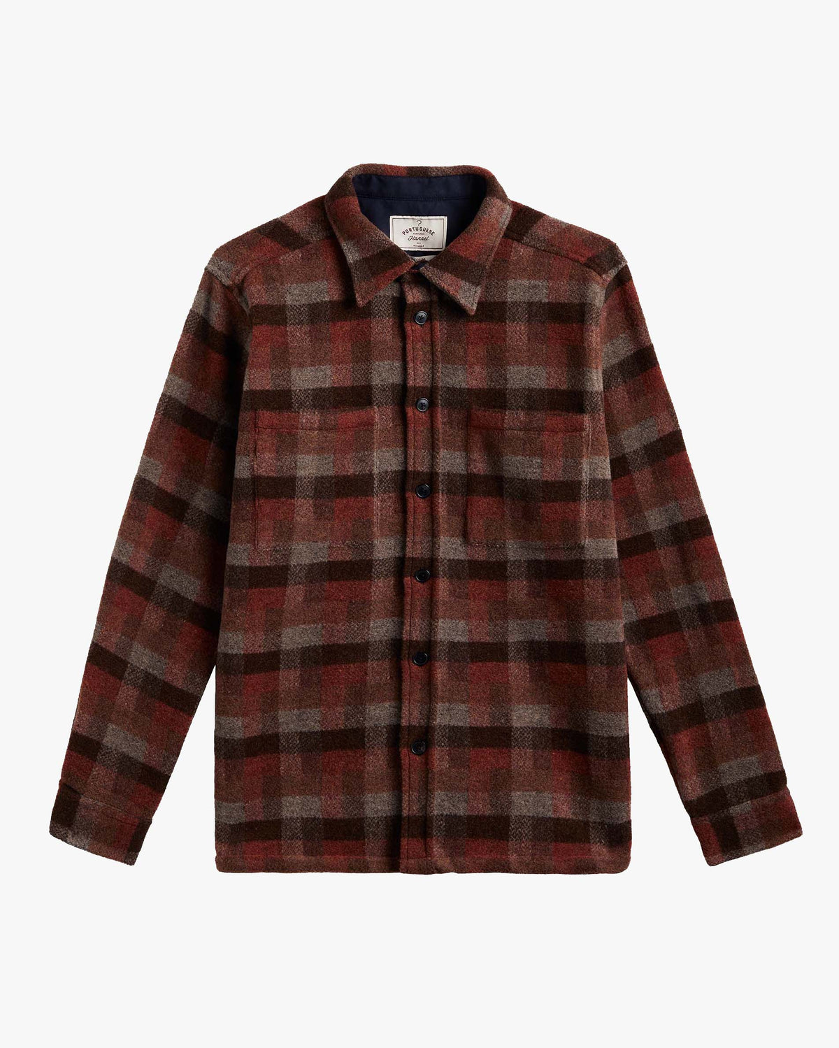 Portuguese Flannel Agripa Wool Overshirt - Brown