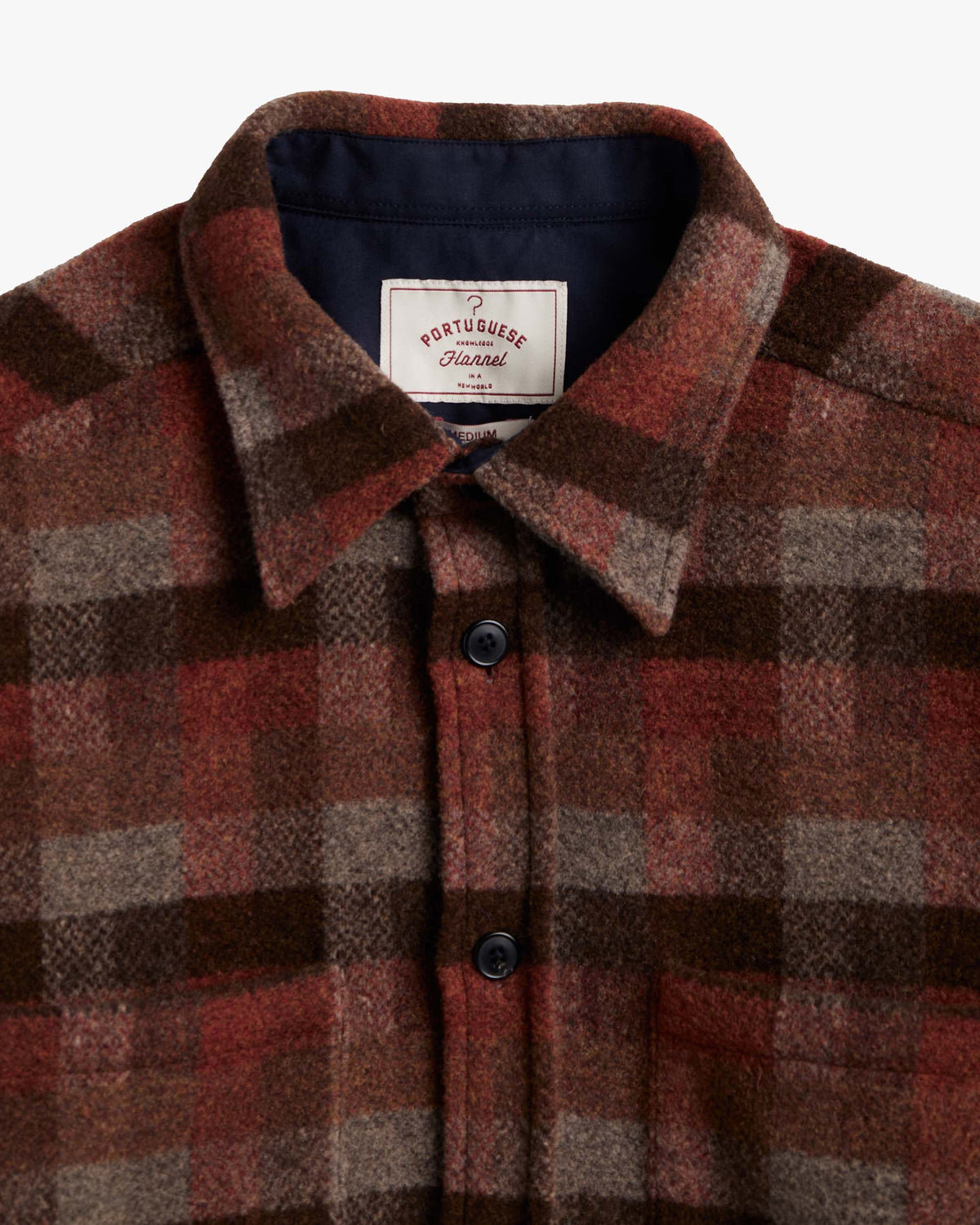 Portuguese Flannel Agripa Wool Overshirt - Brown