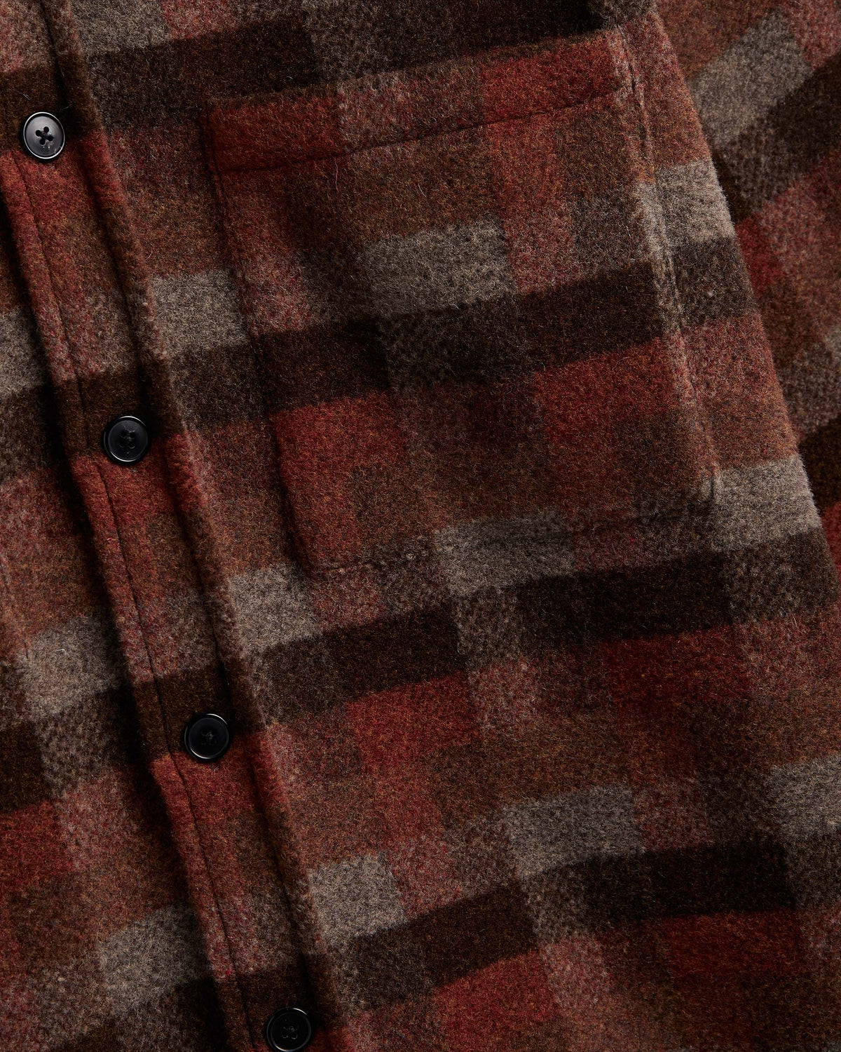 Portuguese Flannel Agripa Wool Overshirt - Brown