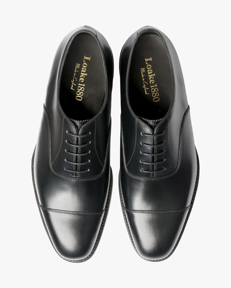 Loake 1880 Classic Aldwych Toe-Cap Oxford Shoe - Black | Loake Shoemakers Shoes | JEANSTORE