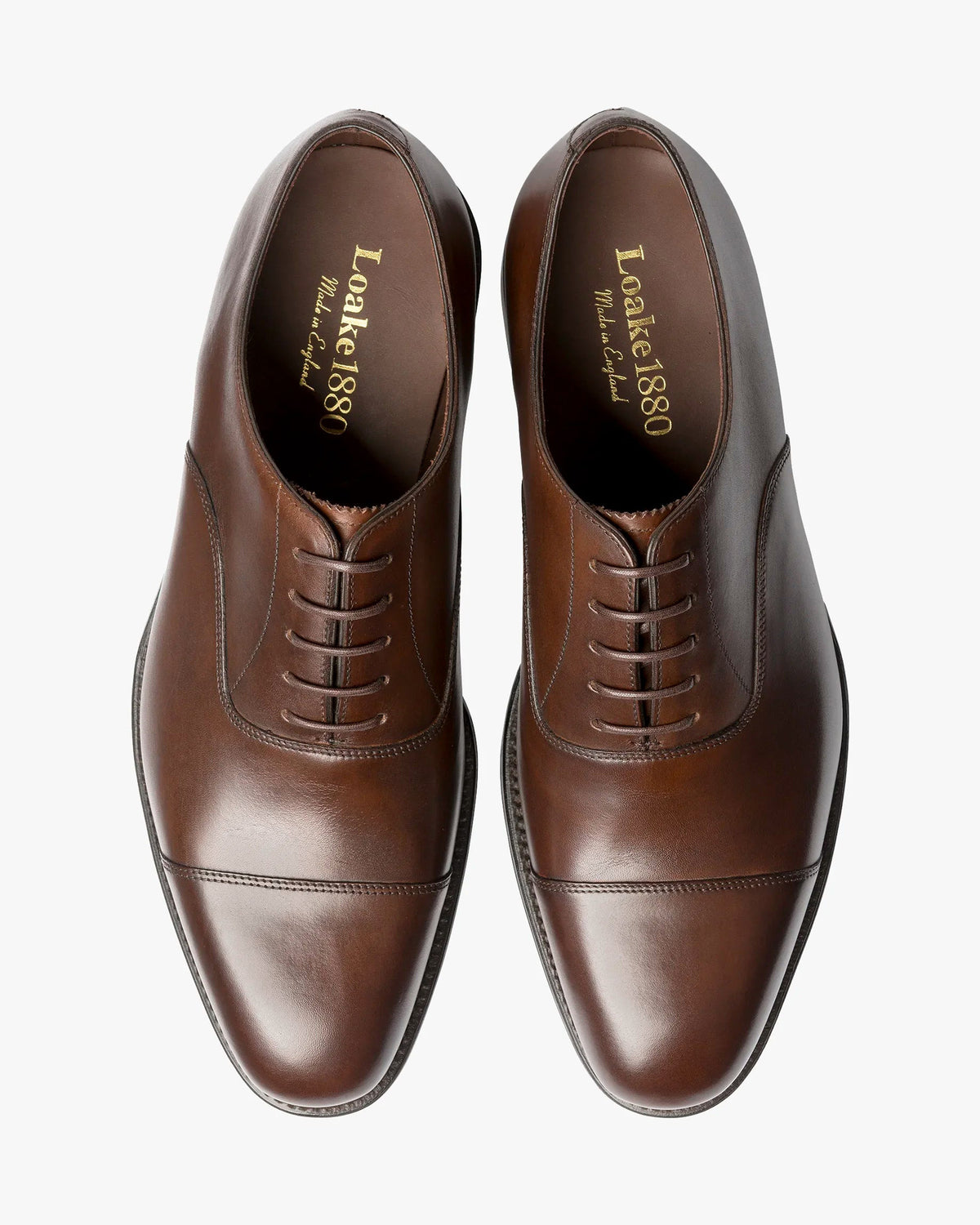 Loake 1880 Classic Aldwych Toe-Cap Oxford Shoe - Dark Brown | Loake Shoemakers Shoes | JEANSTORE