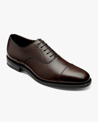Loake 1880 Classic Aldwych Toe-Cap Oxford Shoe - Dark Brown Hatch Grain | Loake Shoemakers Shoes | JEANSTORE