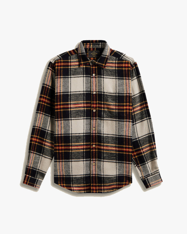 Portuguese Flannel Arc Check Overshirt - Black / White | Portuguese Flannel Shirts | JEANSTORE