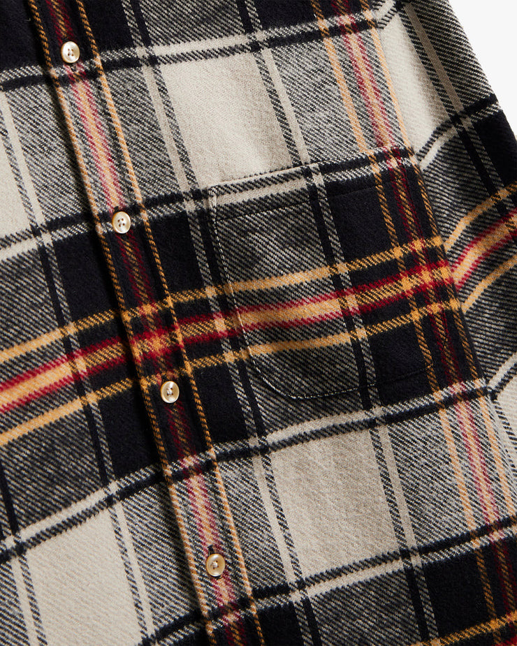 Portuguese Flannel Arc Check Overshirt - Black / White | Portuguese Flannel Shirts | JEANSTORE