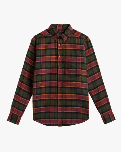 Portuguese Flannel Argila Shirt - Green / Red