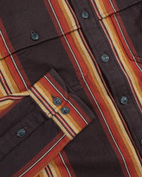 Pendleton Weston Flannel Shirt - Brown Multi Stripe
