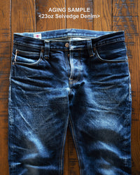 Big John M104G Tough 23oz Straight Fit Selvedge Mens Jeans - Unwashed | Big John Jeans | JEANSTORE