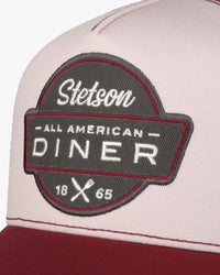 Stetson All American Diner Trucker Cap - Red / Rose