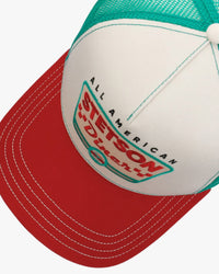 Stetson Diner Trucker Cap - Red / Ecru