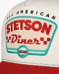 Stetson Diner Trucker Cap - Red / Ecru