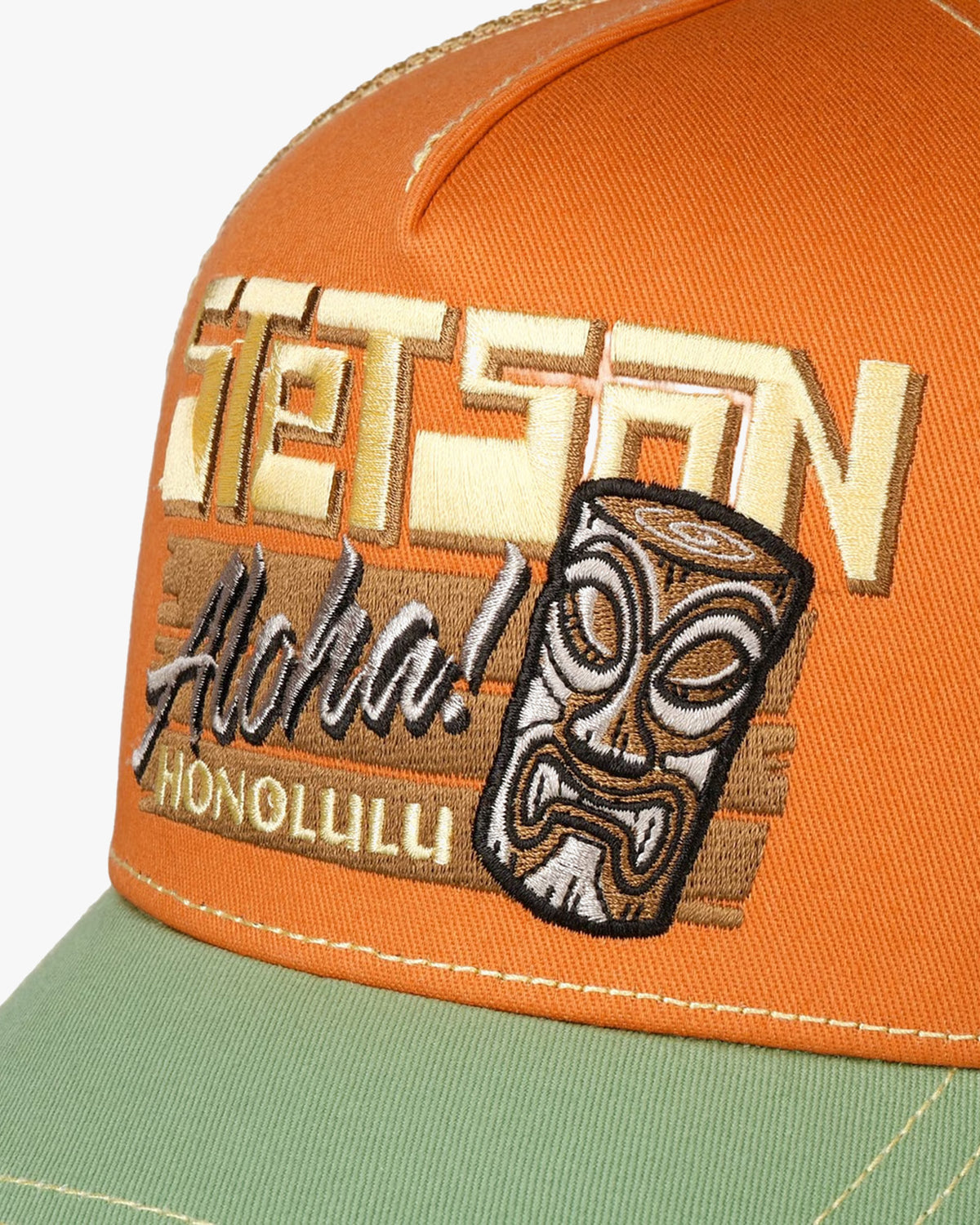 Stetson Honolulu Trucker Cap - Orange / Green