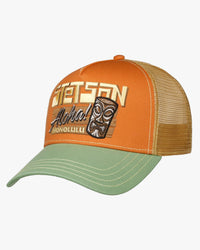 Stetson Honolulu Trucker Cap - Orange / Green