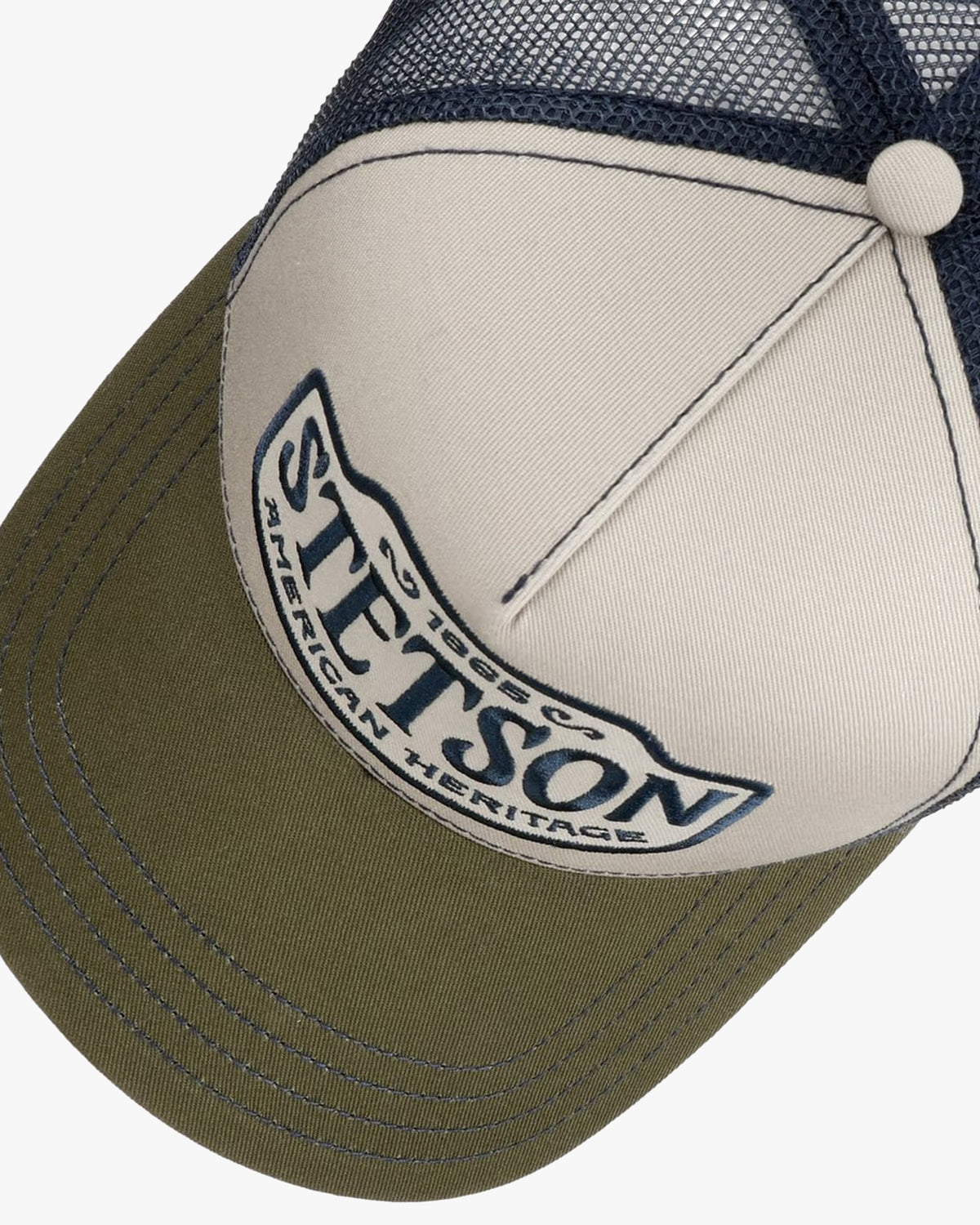 Stetson Western Patch Trucker Cap - Olive / Off White | Stetson Hats | JEANSTORE