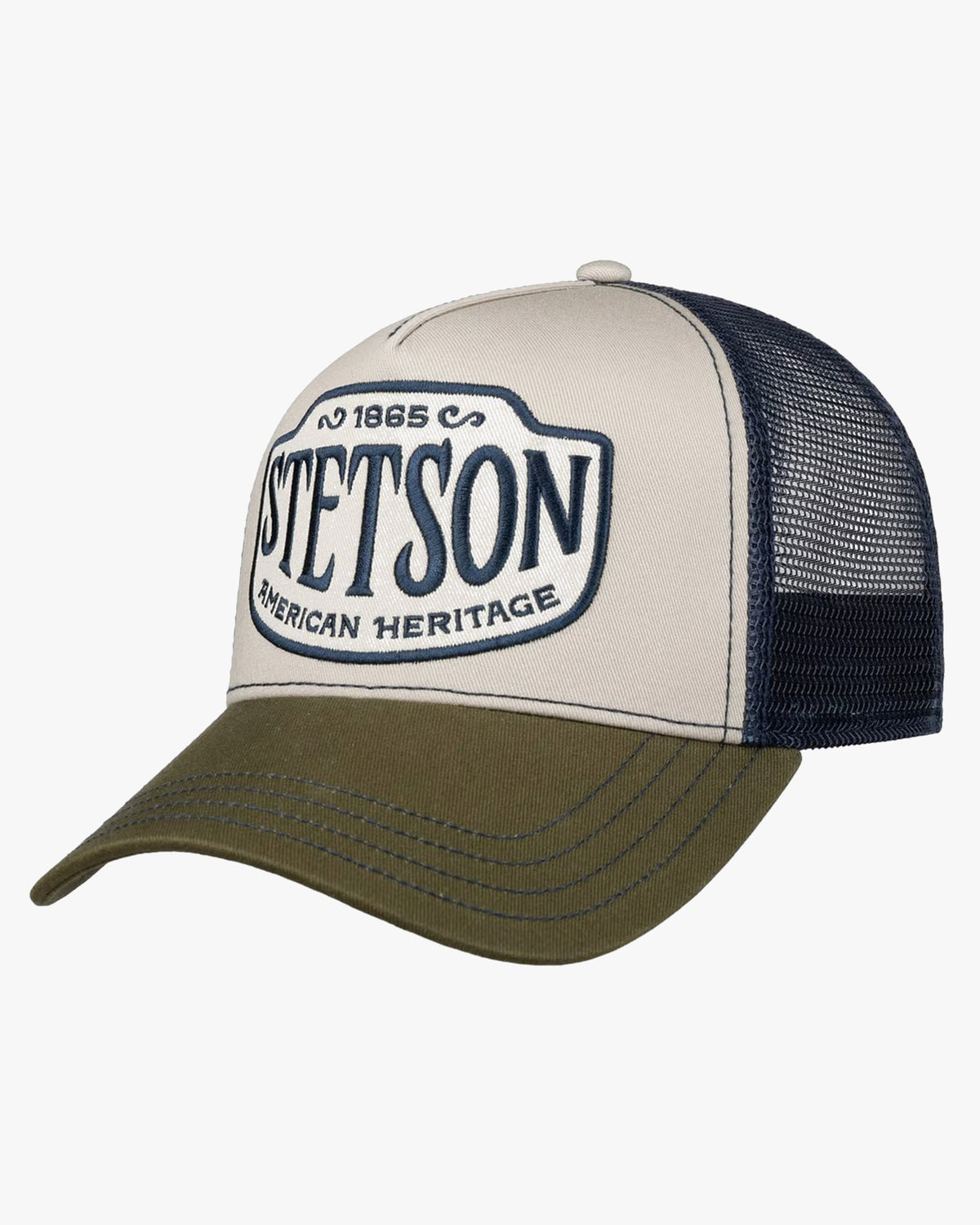 Stetson Western Patch Trucker Cap - Olive / Off White | Stetson Hats | JEANSTORE
