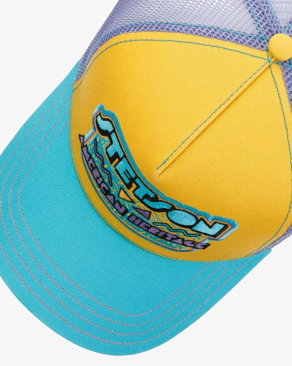 Stetson 90's Trucker Cap - Turquoise / Yellow