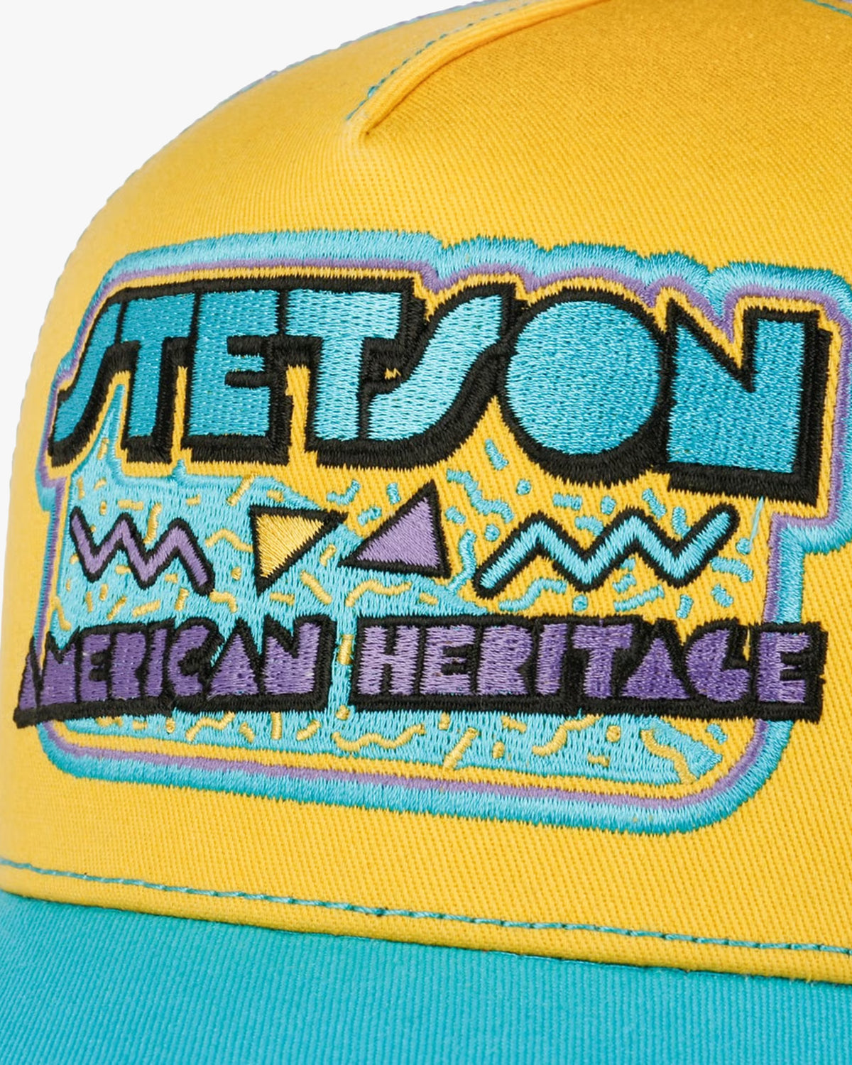 Stetson 90's Trucker Cap - Turquoise / Yellow
