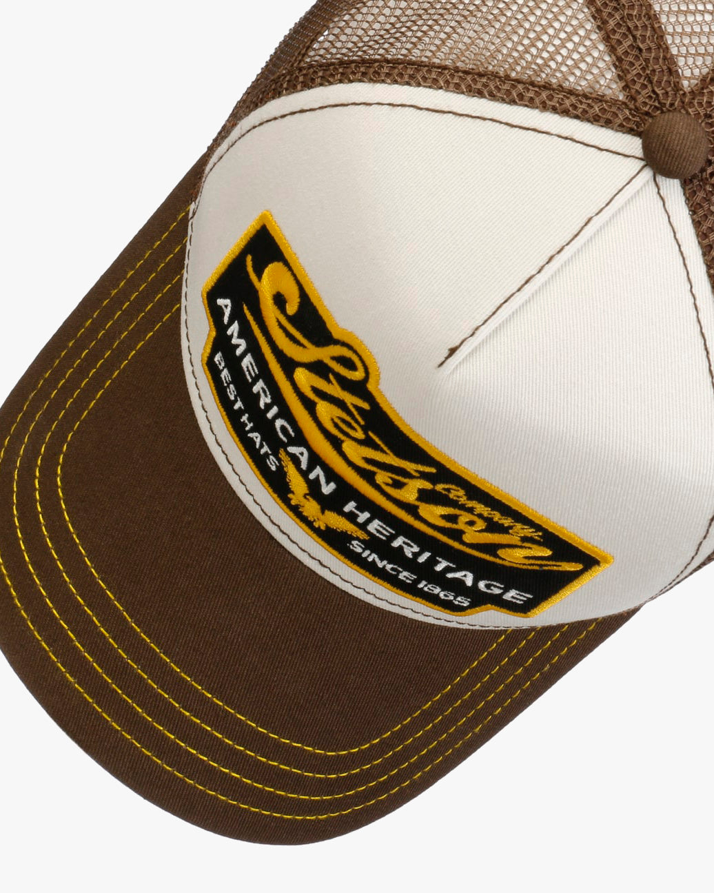 Stetson American Heritage Trucker Cap - Brown / White | Stetson Hats | JEANSTORE