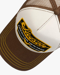 Stetson American Heritage Trucker Cap - Brown / White | Stetson Hats | JEANSTORE