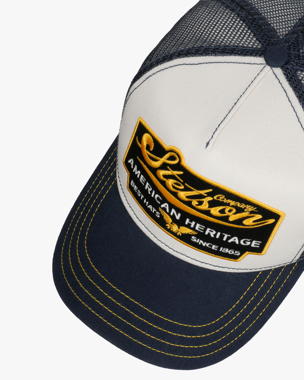 Stetson American Heritage Trucker Cap - Blue / White | Stetson Hats | JEANSTORE