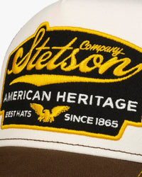 Stetson American Heritage Trucker Cap - Brown / White | Stetson Hats | JEANSTORE