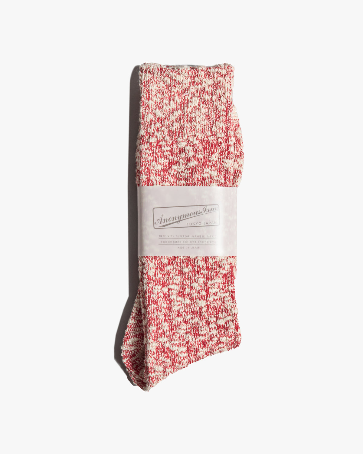 Anonymous Ism Lightweight Slub Crew Socks - Red