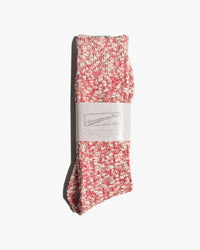 Anonymous Ism Lightweight Slub Crew Socks - Red