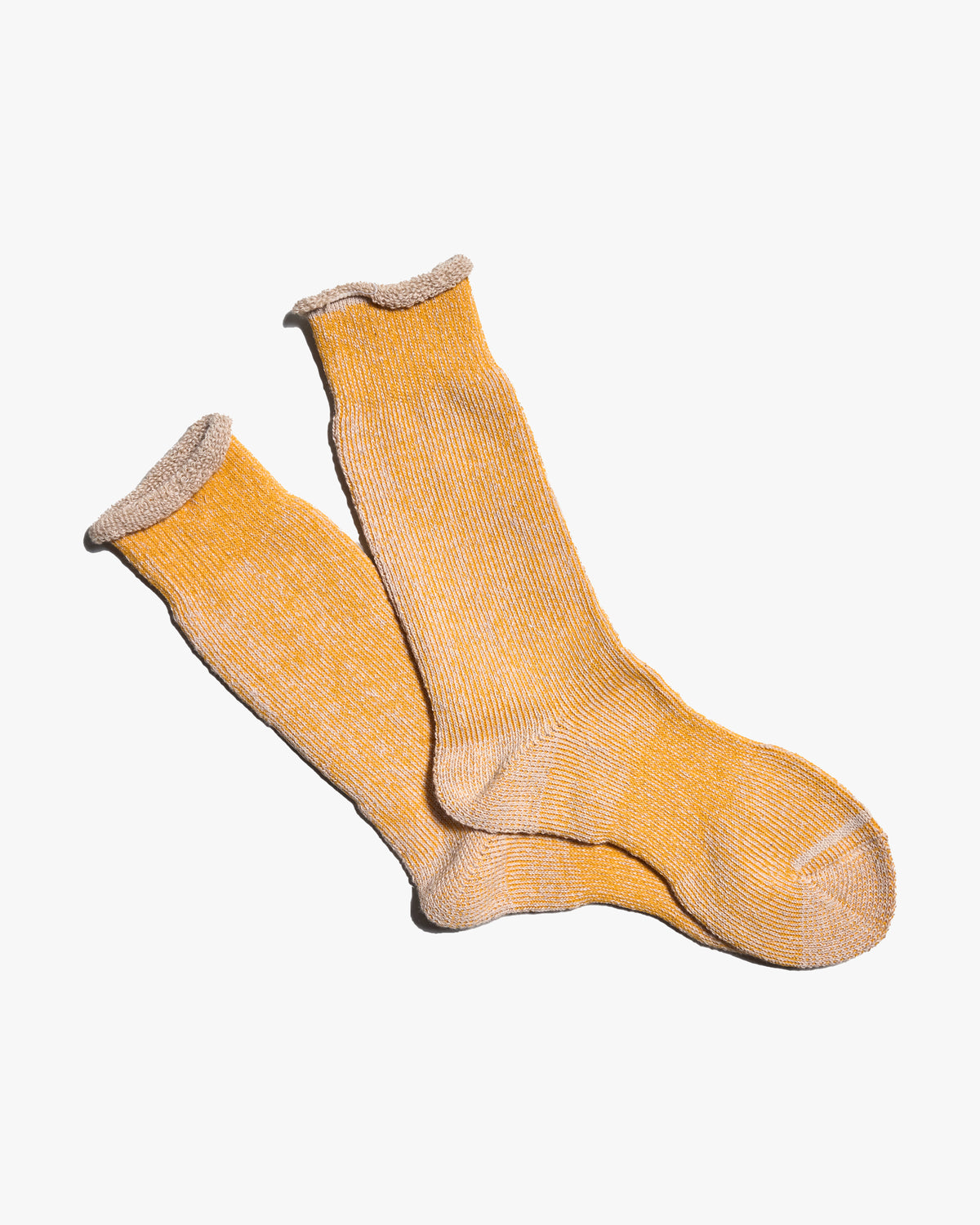 Anonymous Ism Hemp Thick Pile Crew Socks - Mustard | Anonymous Ism Socks | JEANSTORE