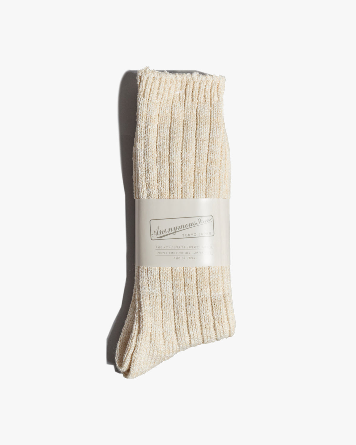 Anonymous Ism Classic Slub Crew Socks - Off White