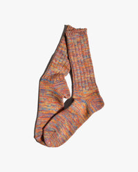 Anonymous Ism 5 Colour Mix Crew Socks - Orange
