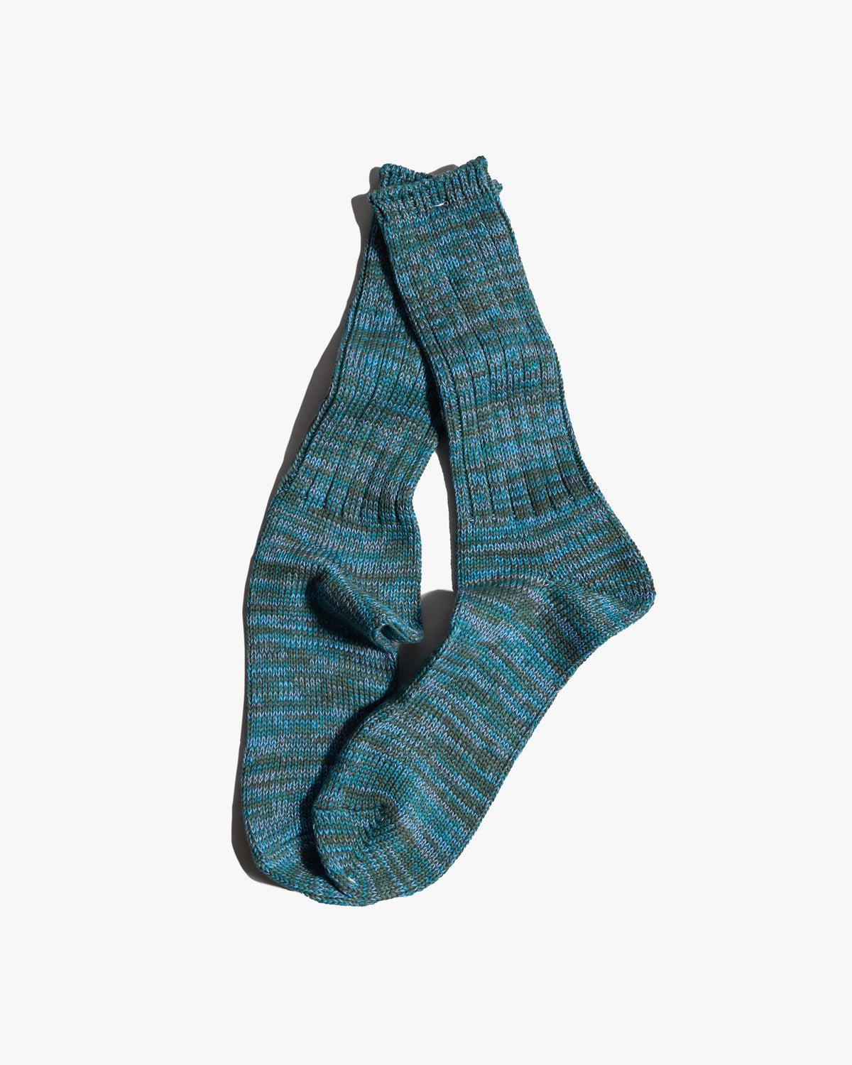 Anonymous Ism 5 Colour Mix Crew Socks - Green