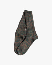 Anonymous Ism 5 Colour Mix Crew Socks - Army