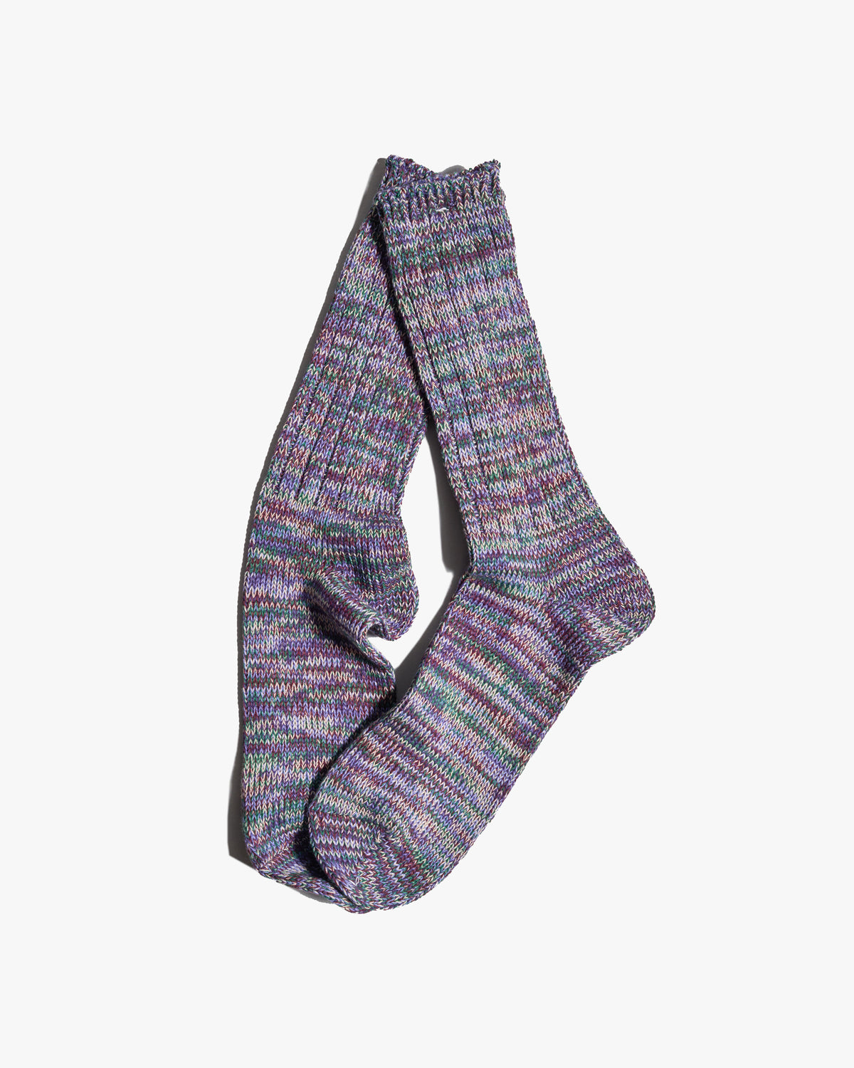 Anonymous Ism 5 Colour Mix Crew Socks - Purple