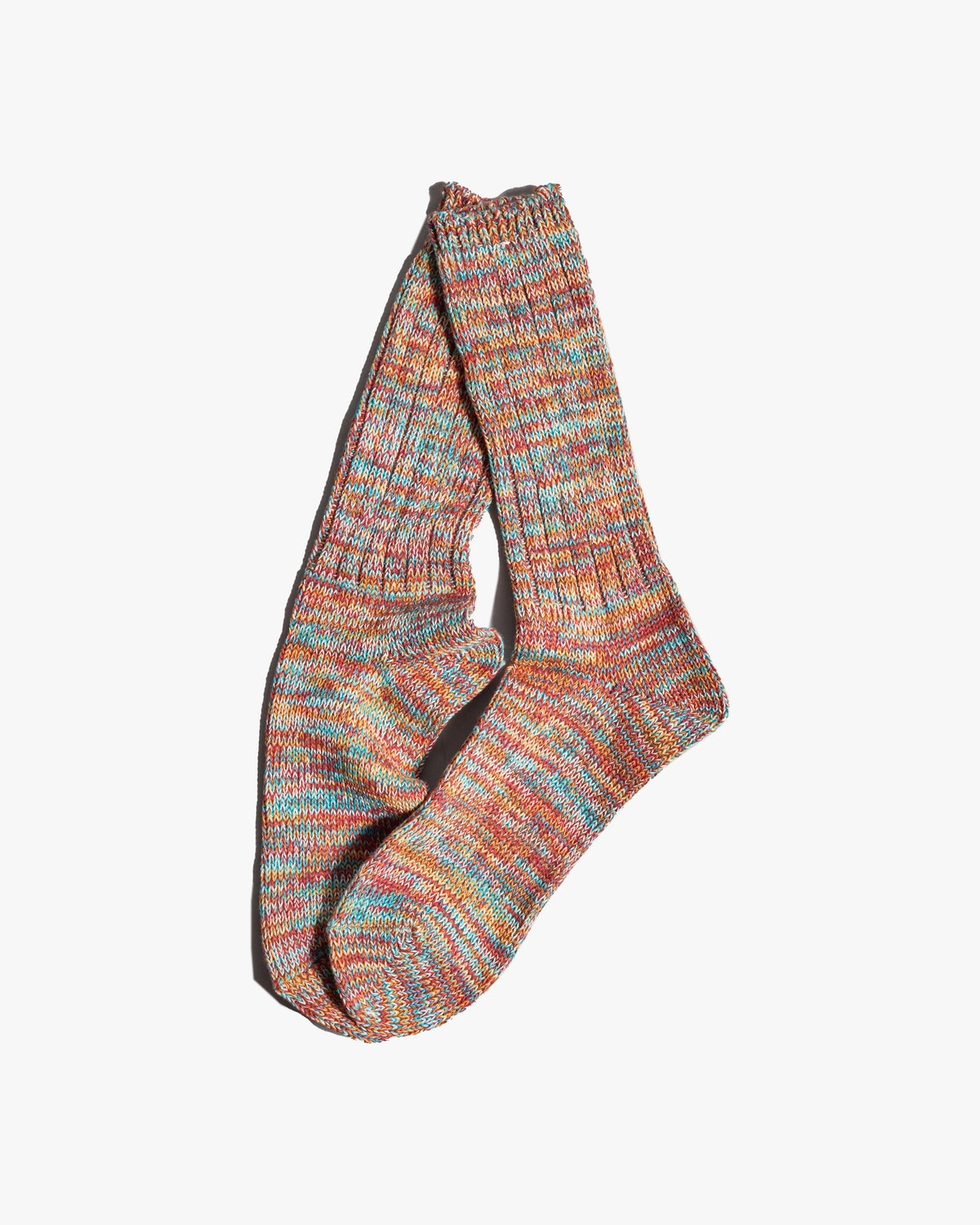 Anonymous Ism 5 Colour Mix Crew Socks - Red