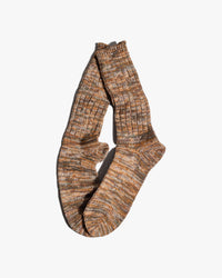Anonymous Ism 5 Colour Mix Crew Socks - Brown