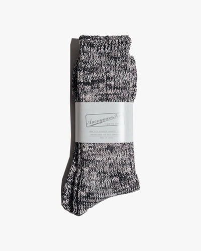 Anonymous Ism 5 Colour Mix Crew Socks - Black