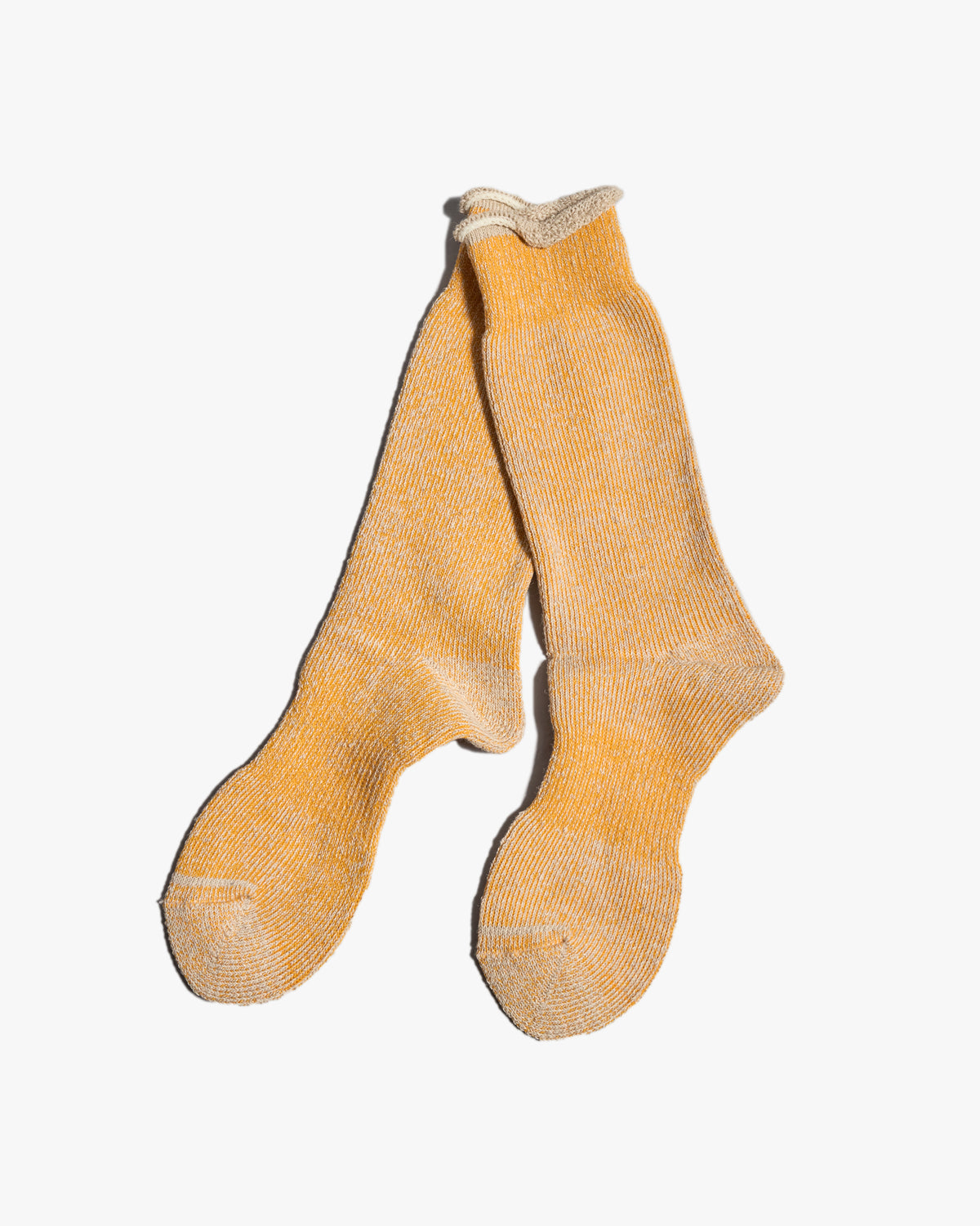 Anonymous Ism Hemp Thick Pile Crew Socks - Mustard