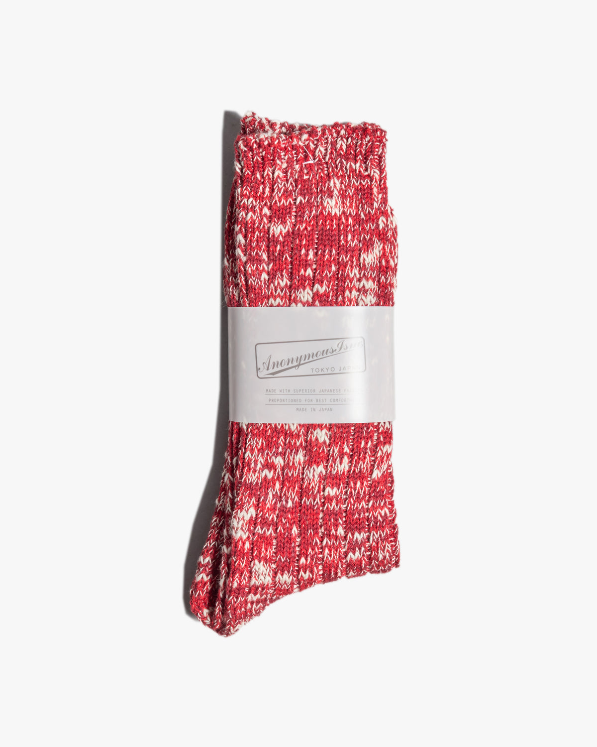 Anonymous Ism Classic Slub Crew Socks - Red