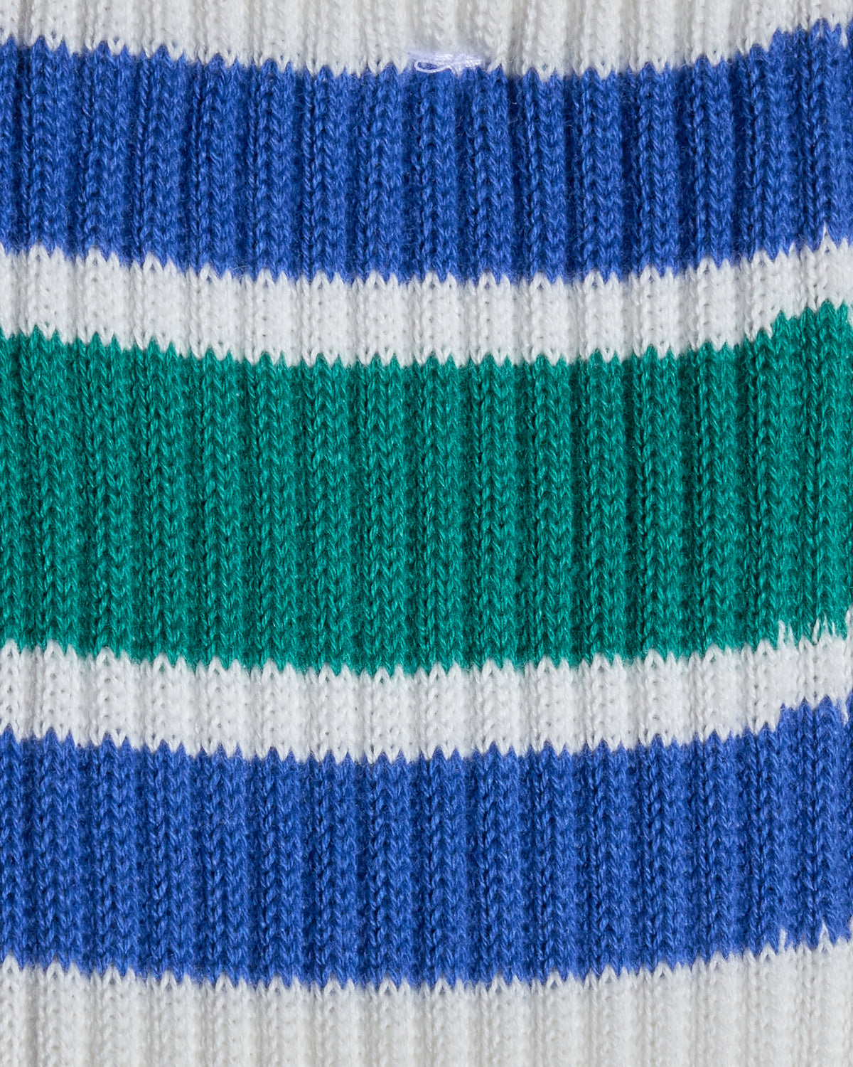 anonymous ism green melange socks close up of rib knit fabric and stripe detail