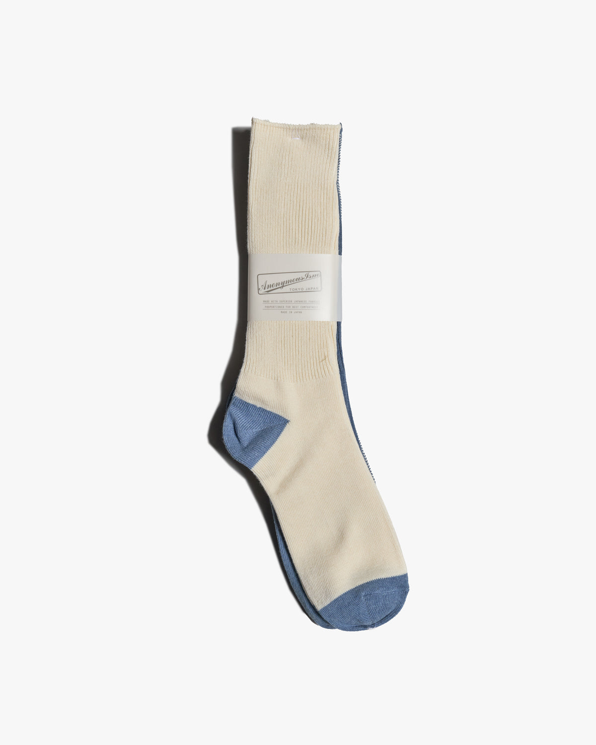 Anonymous Ism American Rib 3-Pack Crew Socks - Indigo | Anonymous Ism Socks | JEANSTORE