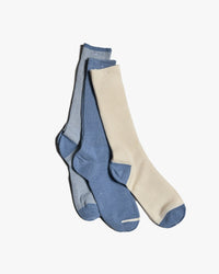 Anonymous Ism American Rib 3-Pack Crew Socks - Indigo | Anonymous Ism Socks | JEANSTORE