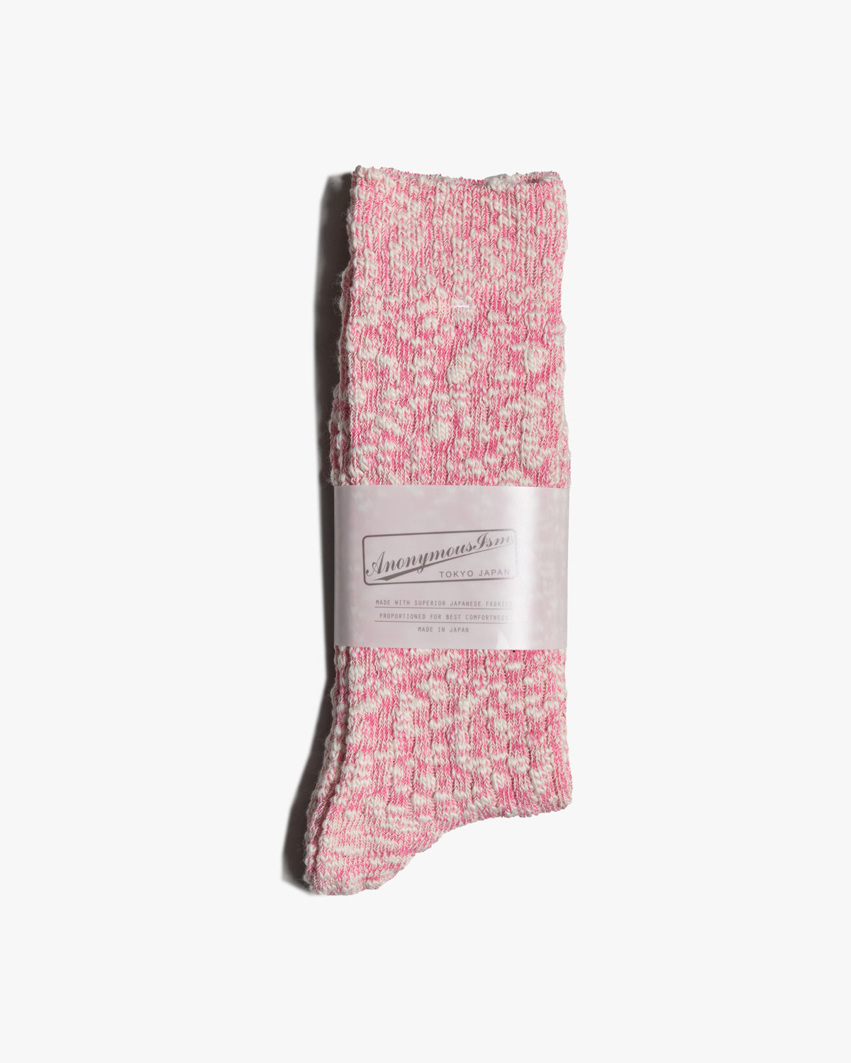 Anonymous Ism Lightweight Slub Crew Socks - Pink | Anonymous Ism Socks | JEANSTORE
