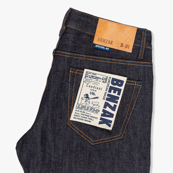 Benzak Denim Developers B-01 Slim Mens Jeans - Special #2 15oz Vintage Indigo Selvedge | Benzak Denim Developers Jeans | JEANSTORE