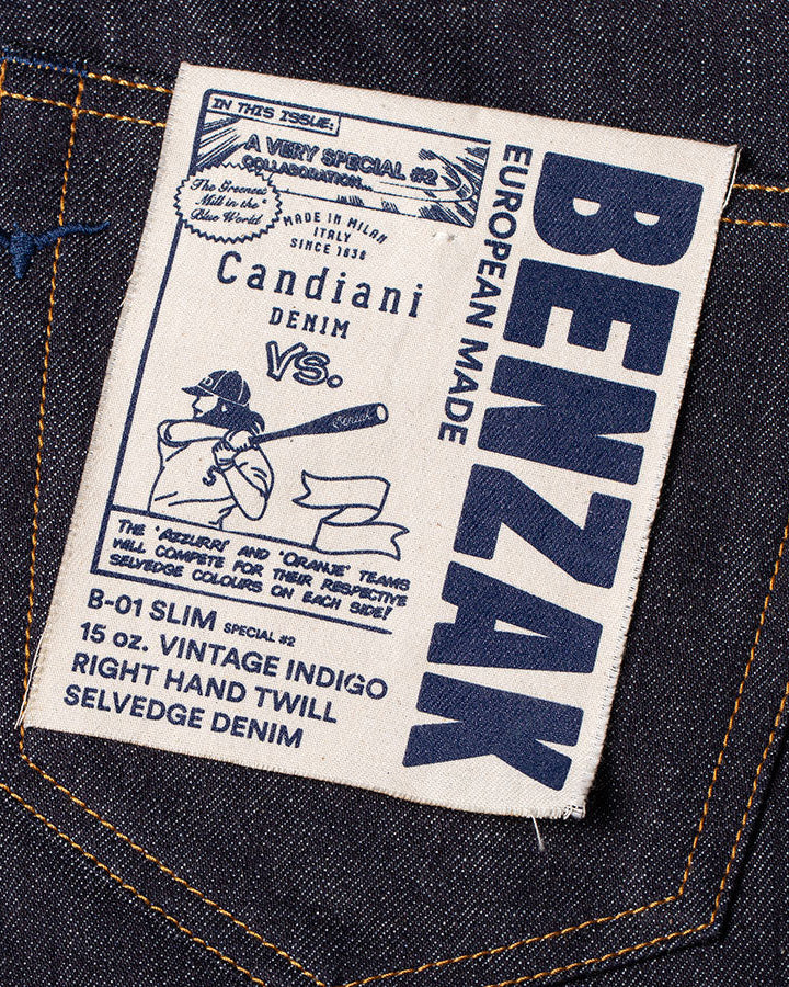 Benzak Denim Developers B-01 Slim Mens Jeans - Special #2 15oz Vintage Indigo Selvedge