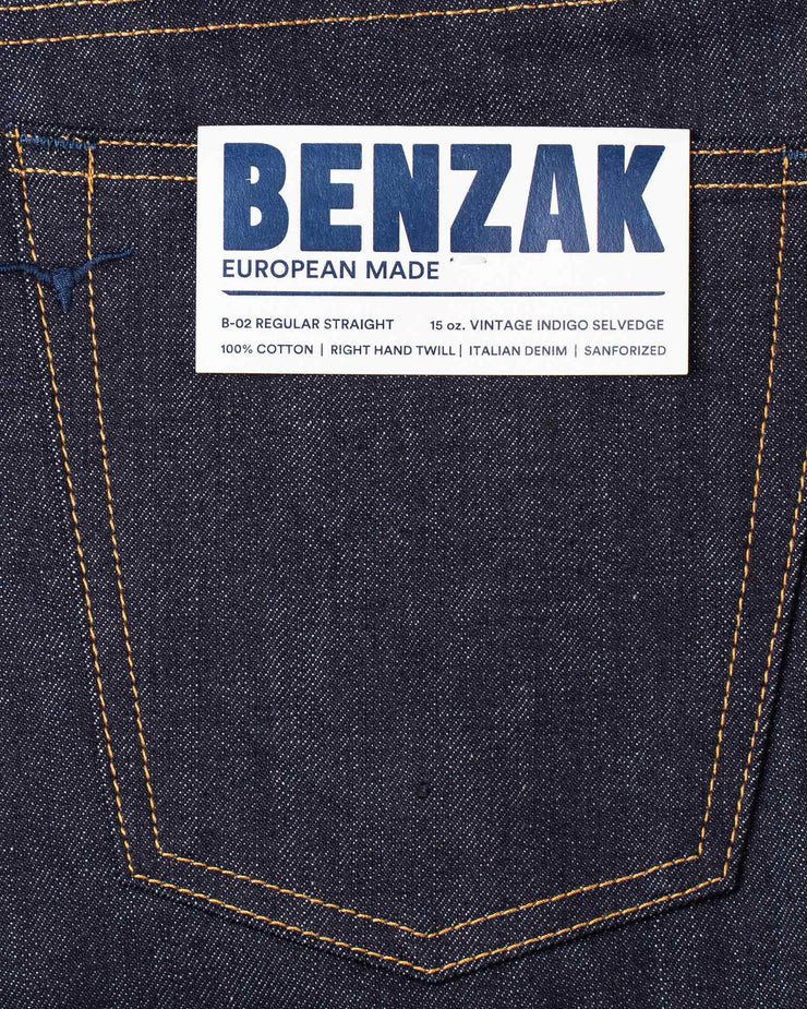 Benzak Denim Developers B-02 Regular Straight Mens Jeans - Special #2 15oz Vintage Indigo Selvedge | Benzak Denim Developers Jeans | JEANSTORE