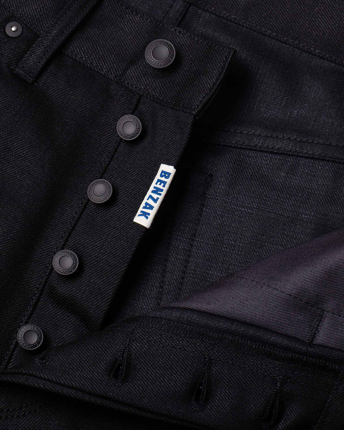 Benzak Denim Developers B-02 Regular Straight Mens Jeans - 13oz Black Slub Selvedge