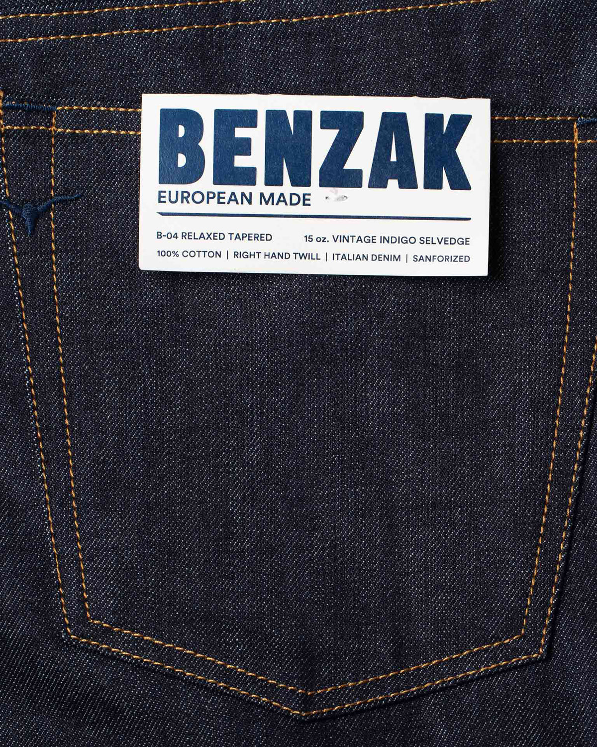 Benzak Denim Developers B-04 Relaxed Tapered Mens Jeans - Special #2 15oz Vintage Indigo Selvedge | Benzak Denim Developers Jeans | JEANSTORE