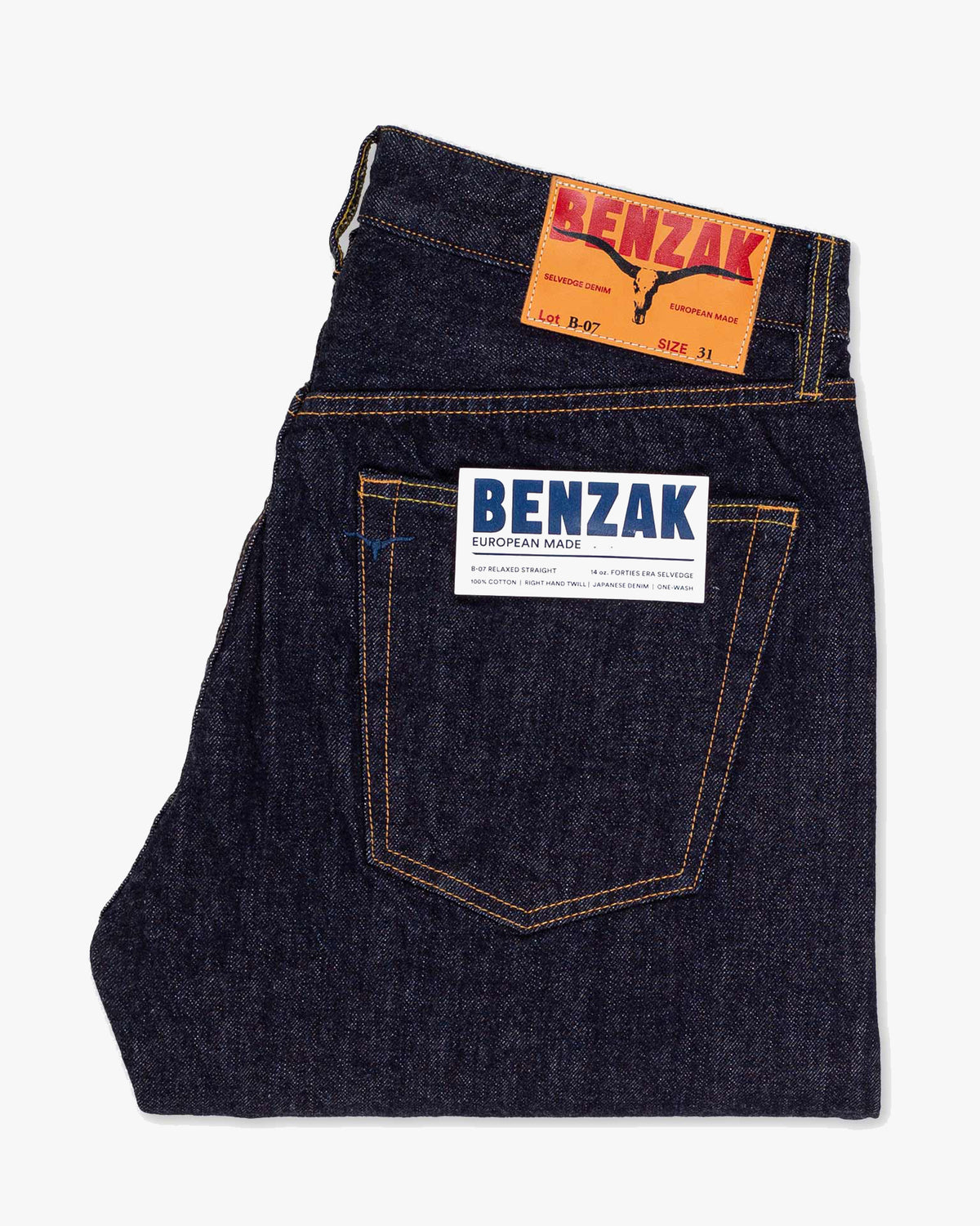 Benzak Denim Developers B-07 Relaxed Straight Mens Jeans - 14oz Forties Era Selvedge
