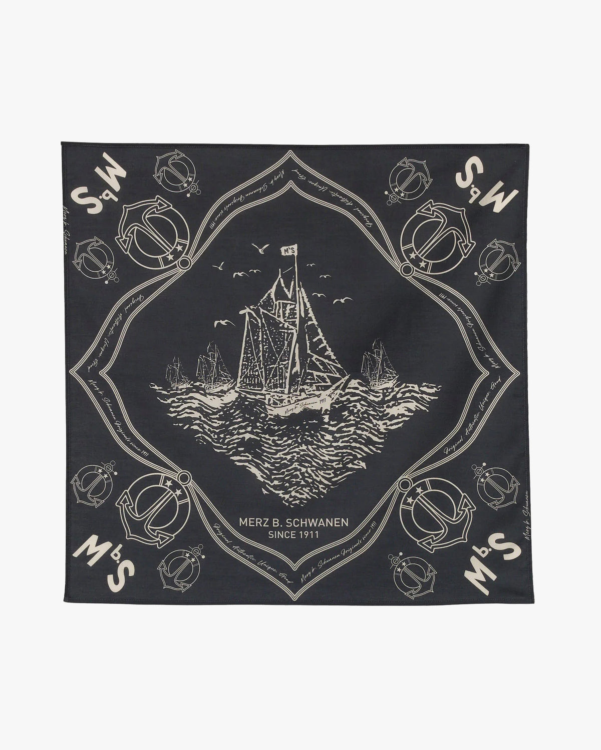 Merz b. Schwanen Bandana - Charcoal